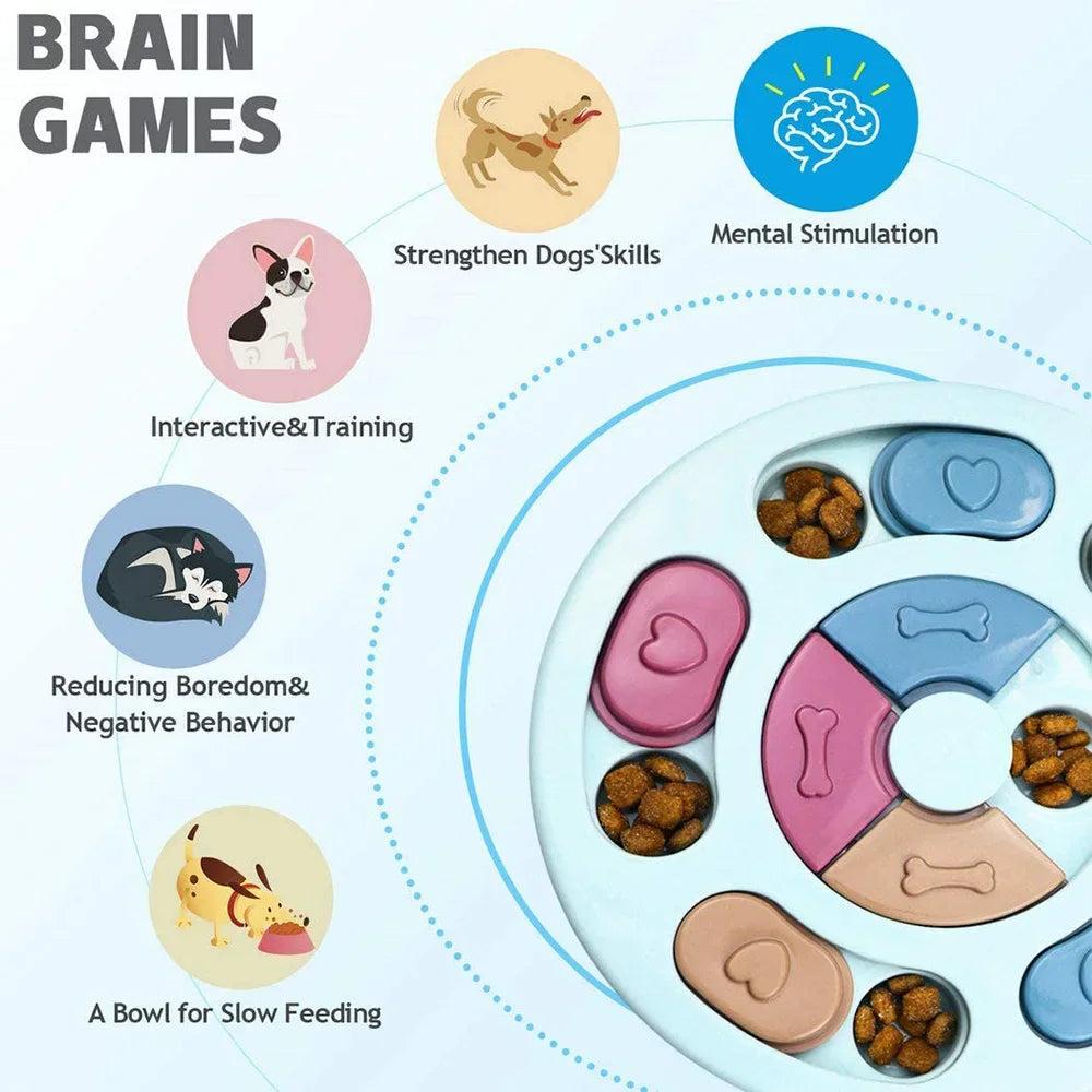 Premium Interactive Puzzle Bowl™ | Anti-Slip Slow Feeder for Dogs & Cats | IQ-Enhancing Food Dispenser | Mental Stimulation Feeding Game - Pet Moda Store