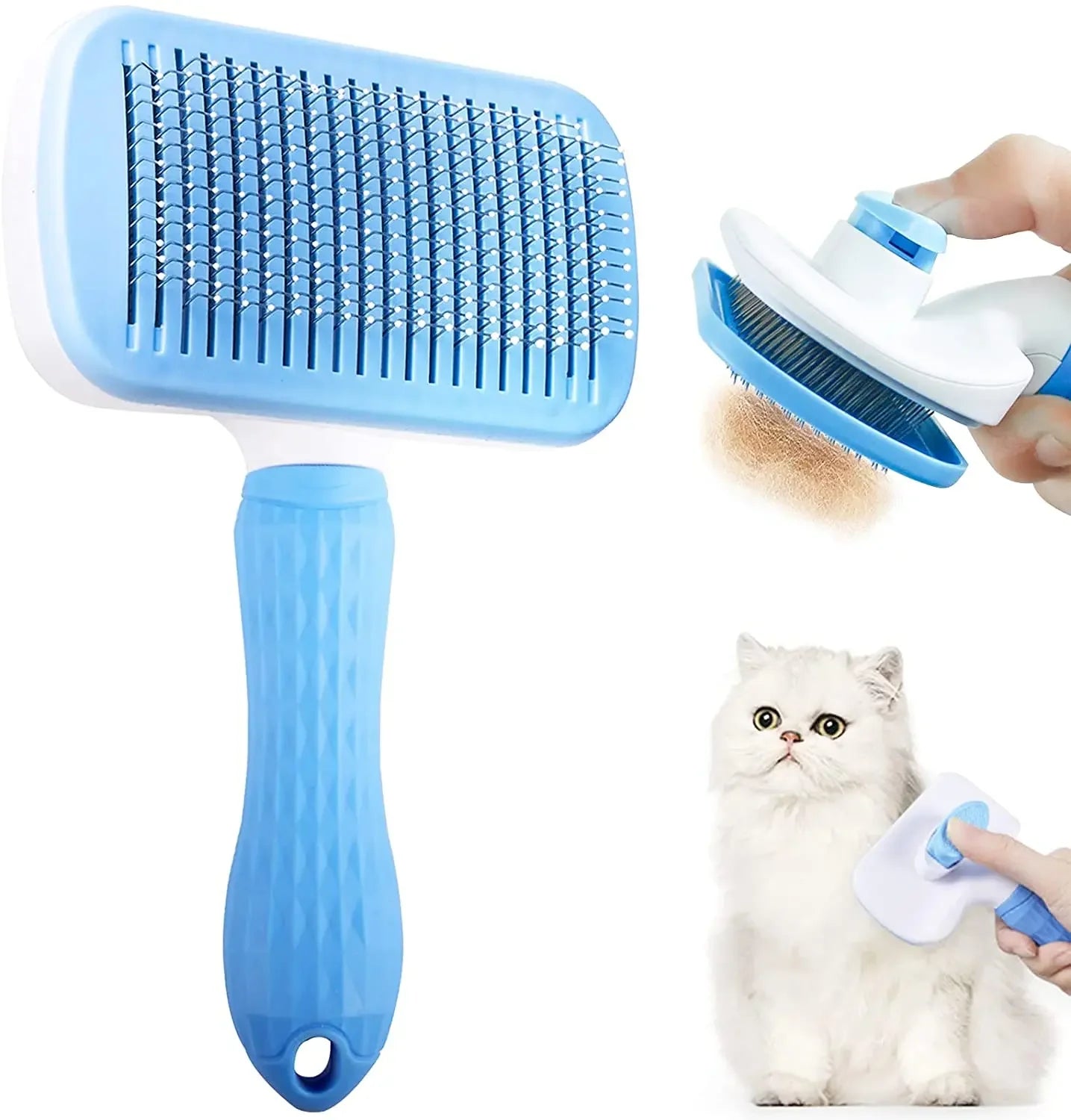 FurMaster™ Professional Deshedding Tool | Long-Hair Pet Grooming System | Dual-Purpose Bath & Dry Brush | For Cats & Dogs - Pet Moda Store