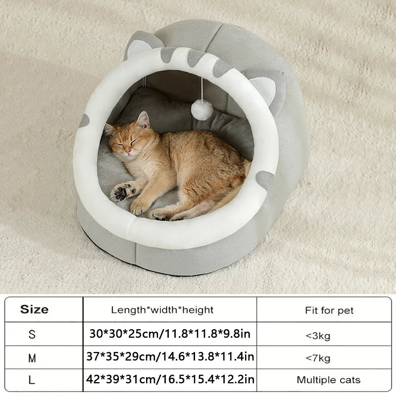 CozyDen™ Premium Pet Cave Bed | Insulated Tent Design with Plush Cushioning | Enclosed Sleeping Sanctuary | For Cats & Small Dogs - Pet Moda Store