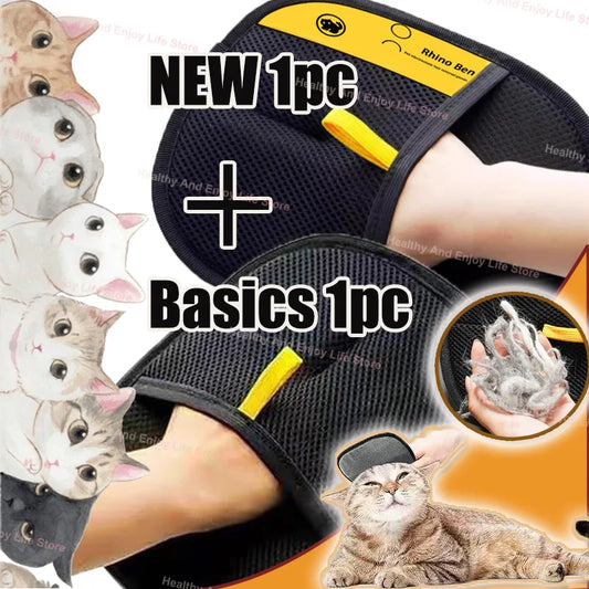 DualTouch™ Pet Grooming System | Double-Sided Hair Collection Gloves | Multi-Function Beauty & Cleaning Tool | Stress-Free Pet Care Solution - Pet Moda Store
