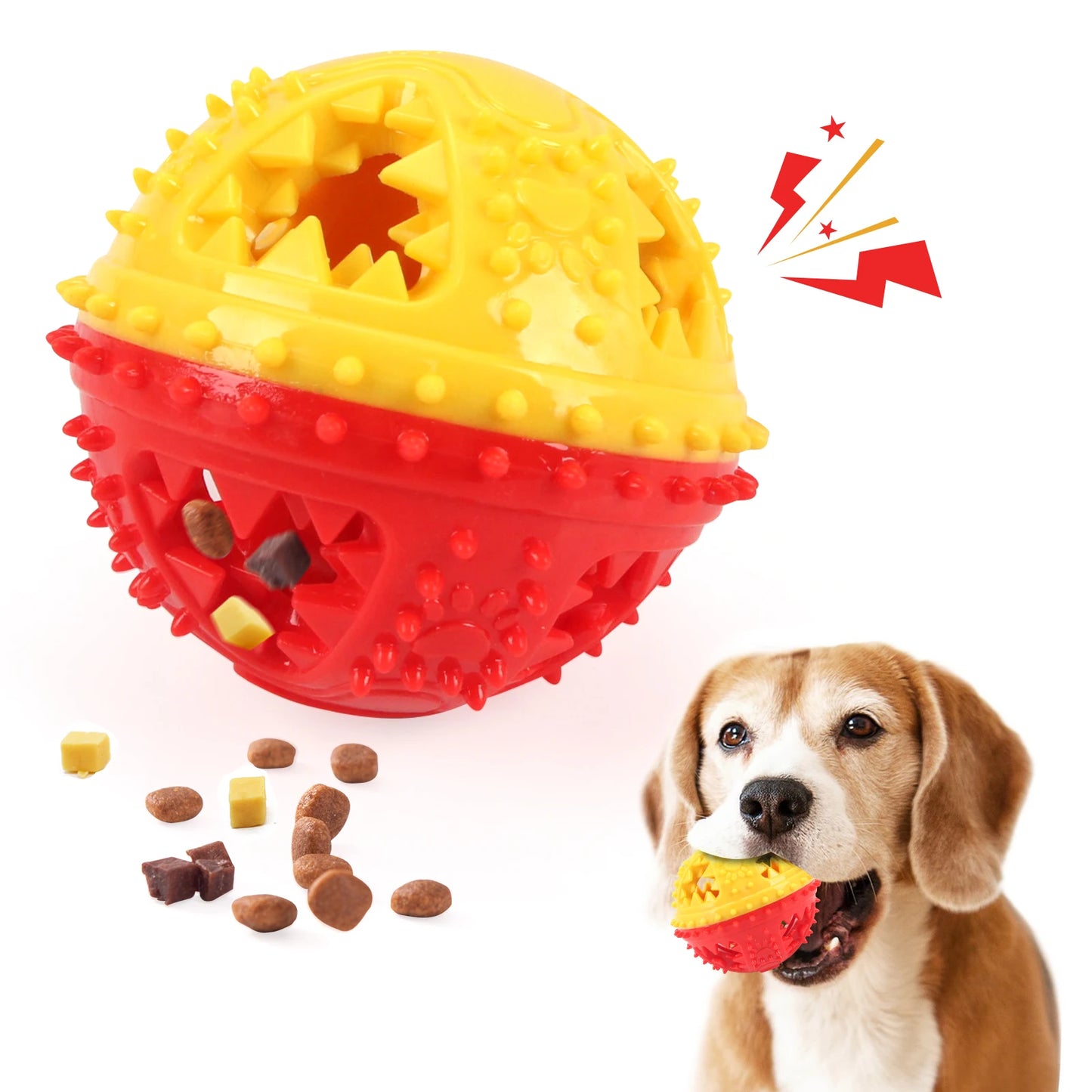 DentalTone™ Interactive Training Ball | Premium Teeth Cleaning Chew Toy | Food Dispensing System with Sound | Durable Anti-Bite Design for Dogs - Pet Moda Store